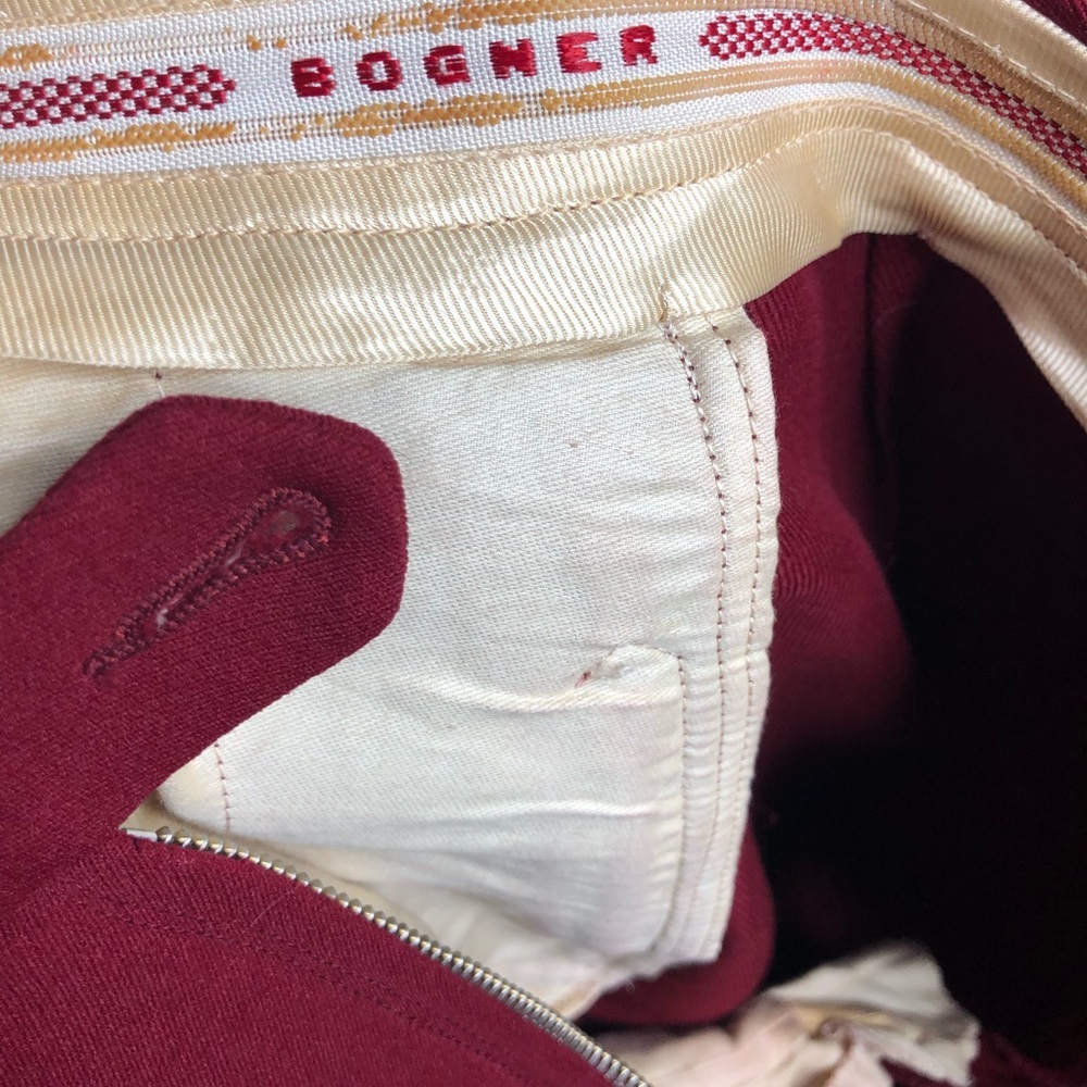 🕶️1960s⚡️VINTAGE wool Bogner red merlot stirrup ski pants 28 - Picture 3 of 8